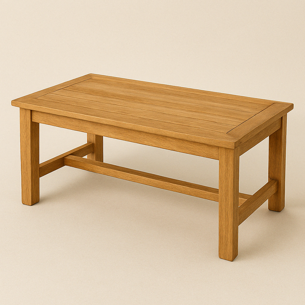 Mesa de centro de madera de exterior